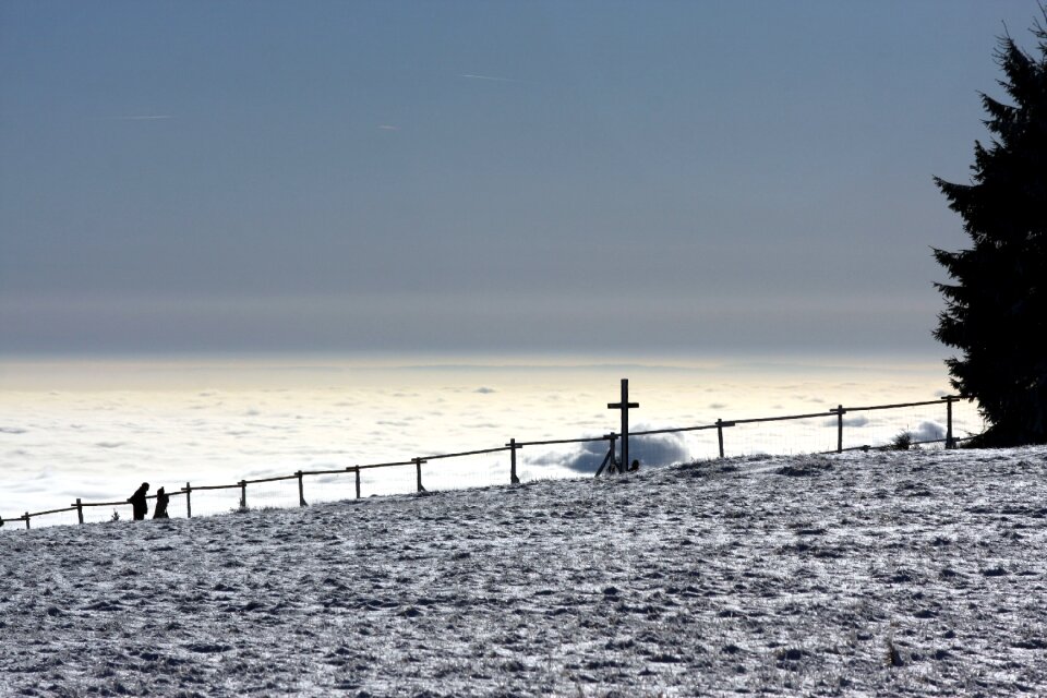 Cross snow winter