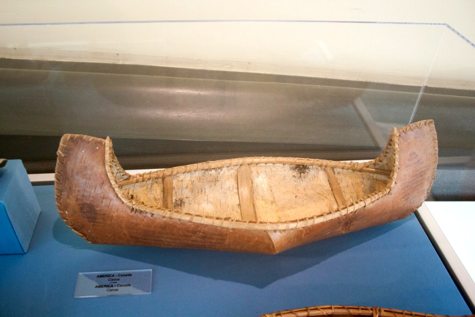 Canadian canoe, model in the Vatican Museums