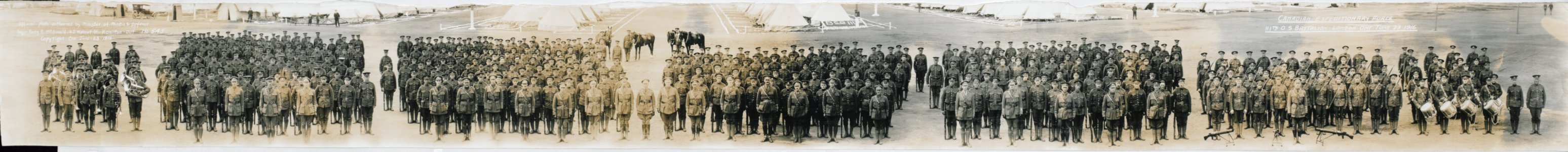 Canadian Expeditionary Force, 111th O.S. Battalion, London, Ontario, June 23, 1916. No. 545 (HS85-10-32553) original