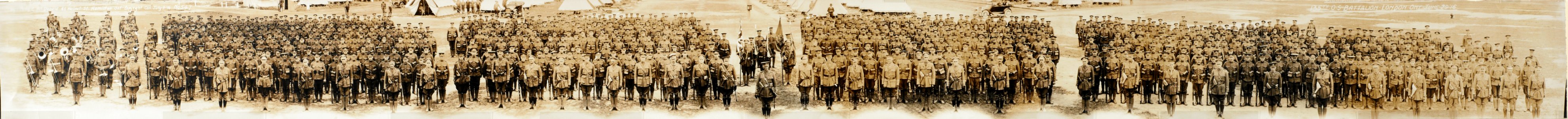 Canadian Expeditionary Force, 135th O.S. Battalion, London, Ontario, June 29, 1916 (HS85-10-32555)