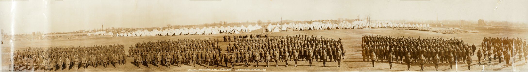 Canadian Expeditionary Force, 71st Battalion, CEF, London Camp, October, 1915 (HS85-10-31091) photo