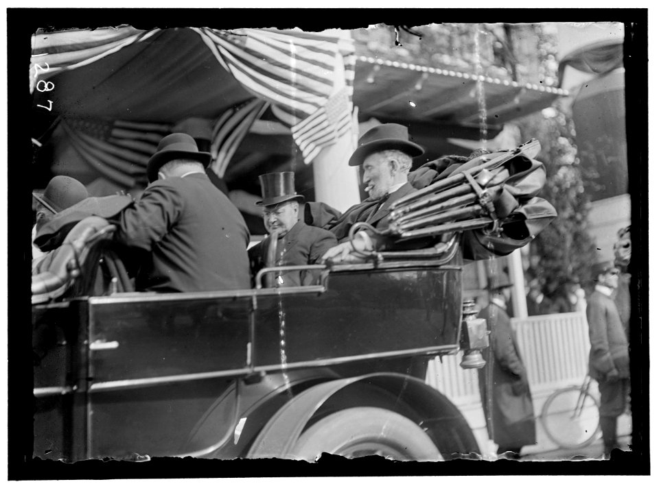 CANNON, JOSEPH GURNEY. REP. FROM ILLINOIS, 1873-1891, 1893-1913, 1915-1923. SPEAKER OF THE HOUSE, 1903-1913. RIGHT, WITH VICE PRESIDENT SHERMAN LCCN2016863786