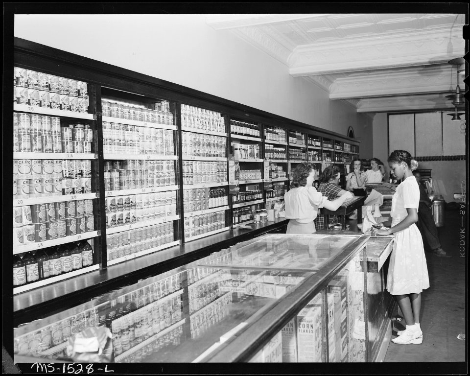 Canned goods in a U.S. Coal and Coke company store in Gary, West Virginia - NARA - 540841