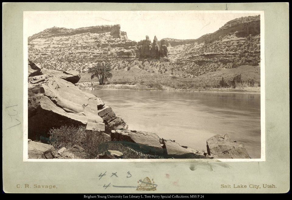 Canon (canyon) of Grand River R.G.W.Ry. (Rio Grande Western Railway)