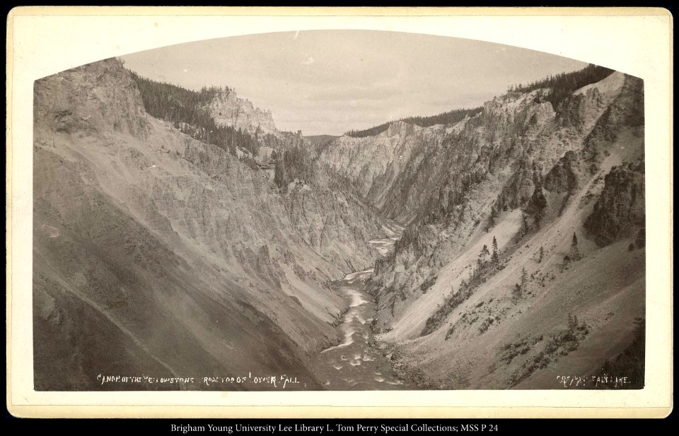 Canon of the Yellowstone from top of Lower Fall; C.R. Savage, Salt Lake