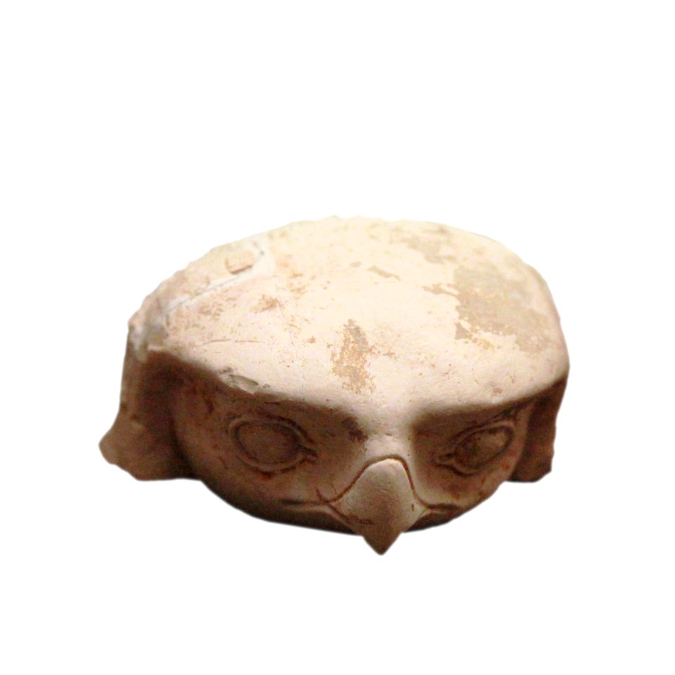 Canopic jar plug as falcon head-MAHG-A 2004-0044-IMG 1804-white