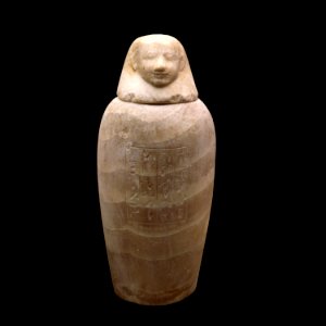 Canopic jar of Uahibre with human head plug-MAHG 022006-IMG 1802-black
