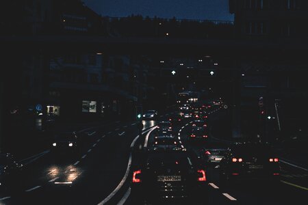 City lights dark photo