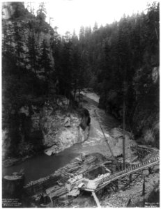 Canyon and power house site, Nisqually Power Plant, LaGrande, Wash. LCCN2004665703