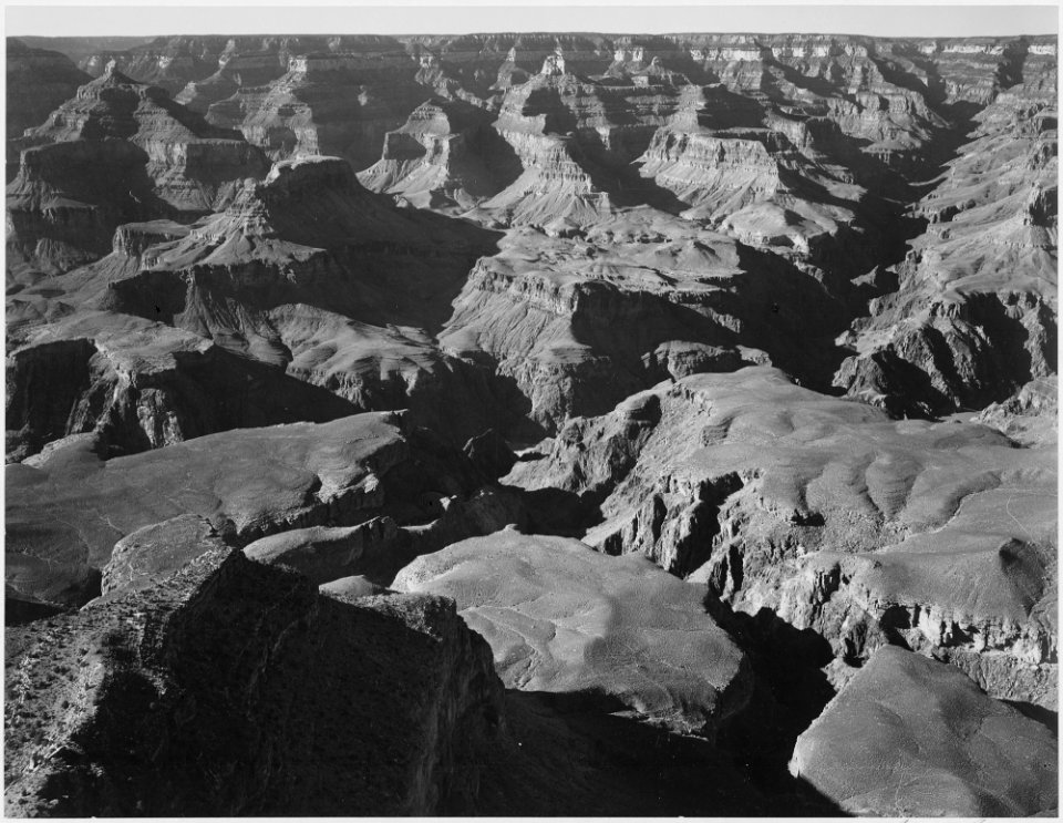 Canyon and ravine, Grand Canyon National Park, Arizona, 1933 - 1942 - NARA - 519894