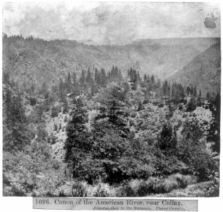 Canyon of the American River near Colfax, Jehovah Gap in the distance - Placer County LCCN2002722000