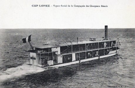 Cap Lopez-Vapeur fluvial de la Compagnie des Chargeurs Réunis photo