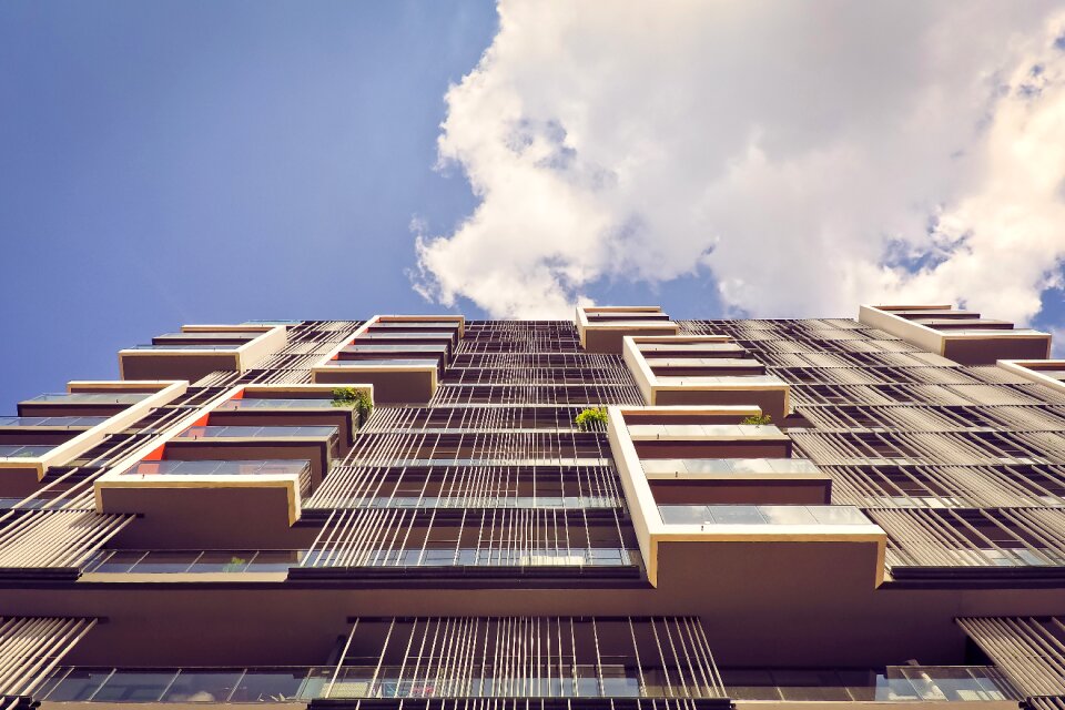 Facade sky building