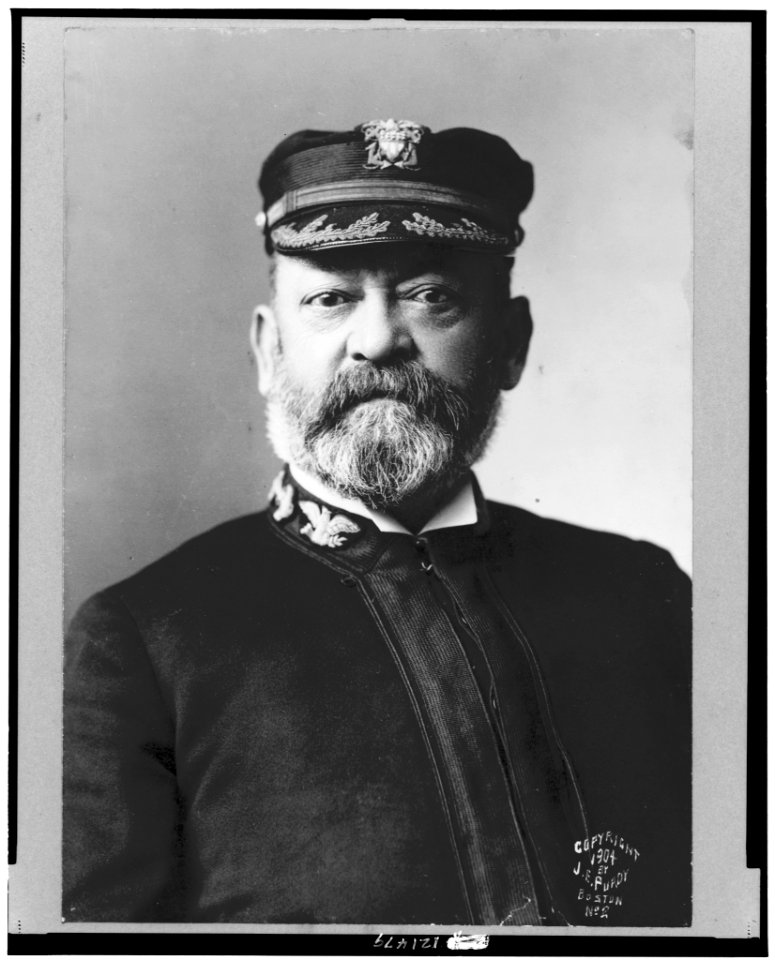 Capt. James M. Miller, head-and-shoulders portrait, facing front, wearing uniform and hat LCCN98510281