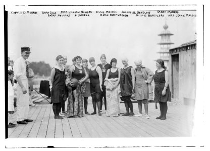 Capt. S.O. Morris, Edna Cole, Mrs. Lillian Howard, Elsie Meiser, Josephine Bartlett, Sarah Marin, Anna Holland, A. Howell, Marie Rampsperger, Millie Bartildes, Mrs. Jennie Waldis LCCN2014696731