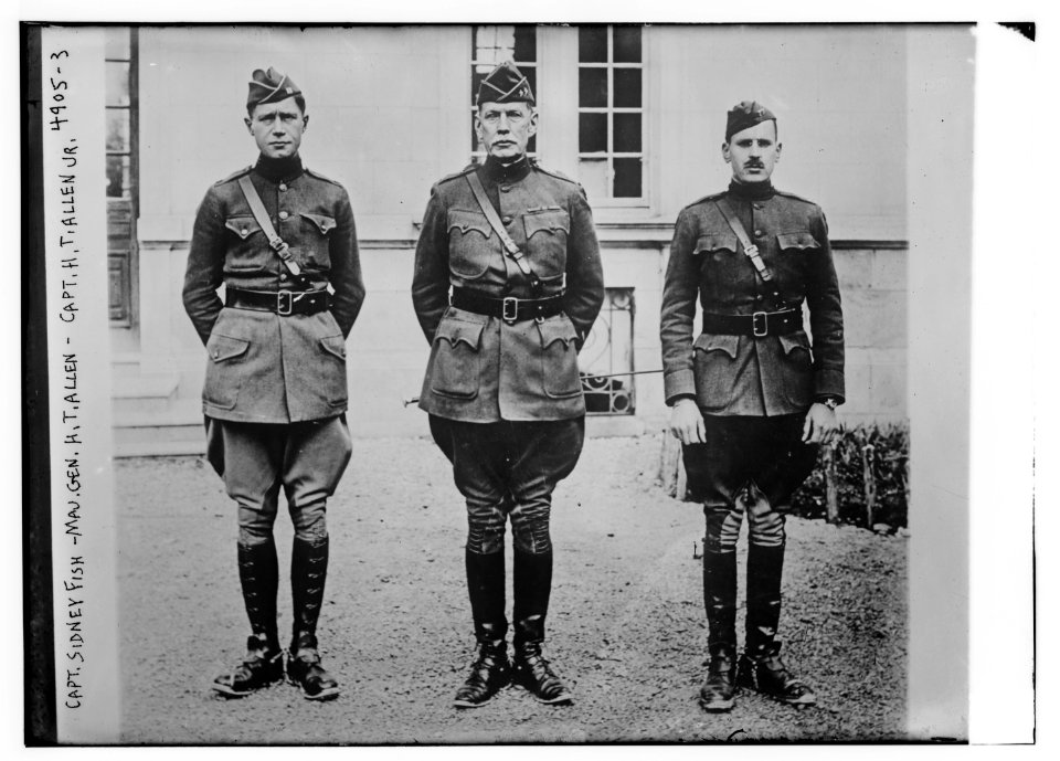 Capt. Sidney Fish, Maj Gen H.T. Allen, Capt. H.T. Allen Jr. LCCN2014708896