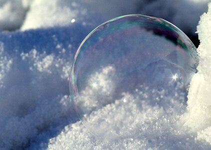 Cold soap bubble bubble