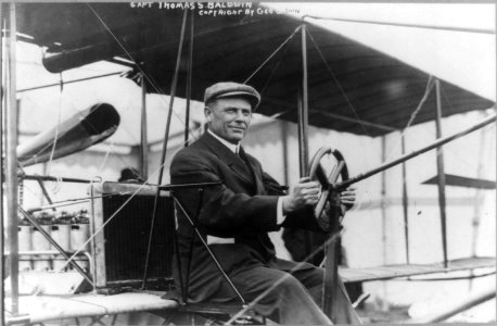 Capt. Thos. S. Baldwin, in cockpit of airplane LCCN2001704110