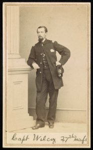 Captain Edward K. Wilcox of 10th Massachusetts Infantry Regiment and Co. I, 27th Massachusetts Infantry Regiment in uniform) - J.C. Spooner, Photographic & Ambrotype Picture Palace, Foots LCCN2016649638
