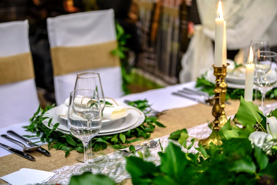 Cutlery plate candle