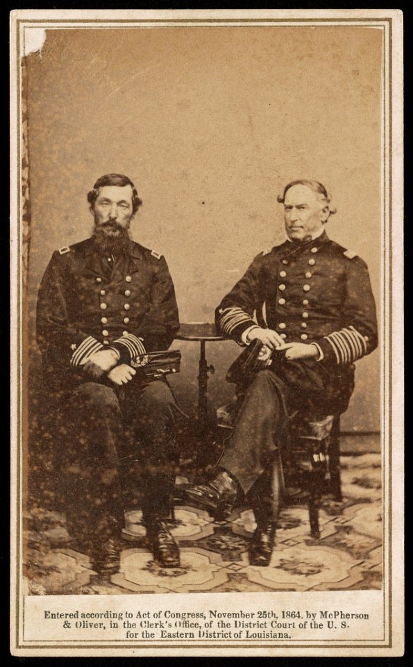 Captain Percival Drayton and Admiral David Farragut of U.S. Navy in uniforms) - McPherson & Oliver, photographers, 132 Canal Street, upstairs LCCN2016649622