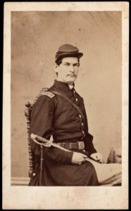 Captain Isaac Nicoll of Co. G, 124th New York Infantry Regiment, in uniform with sword) - Lawrence, Newburgh, N.Y LCCN2017660621