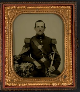 Captain Otis A. Baker of Co. A, 1st Rhode Island Infantry Regiment; Co. A, 4th Rhode Island Infantry Regiment; Co. H, 3rd Massachusetts Infantry Regiment; and 18th Massachusetts Infantry LCCN2015645461