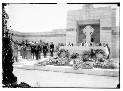 Capture & occupation of palestine. Outdoor funeral monument 'Their name lives forever' LOC matpc.08016