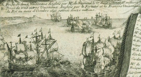 Capture de plusieurs navires par le marquis de Nesmond en 1695
