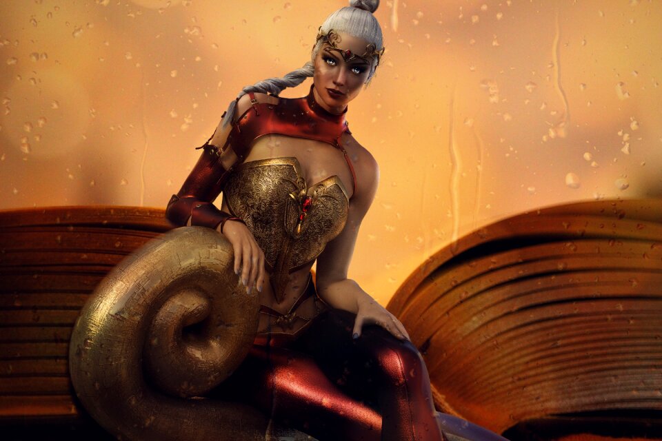Woman art warriorgirl