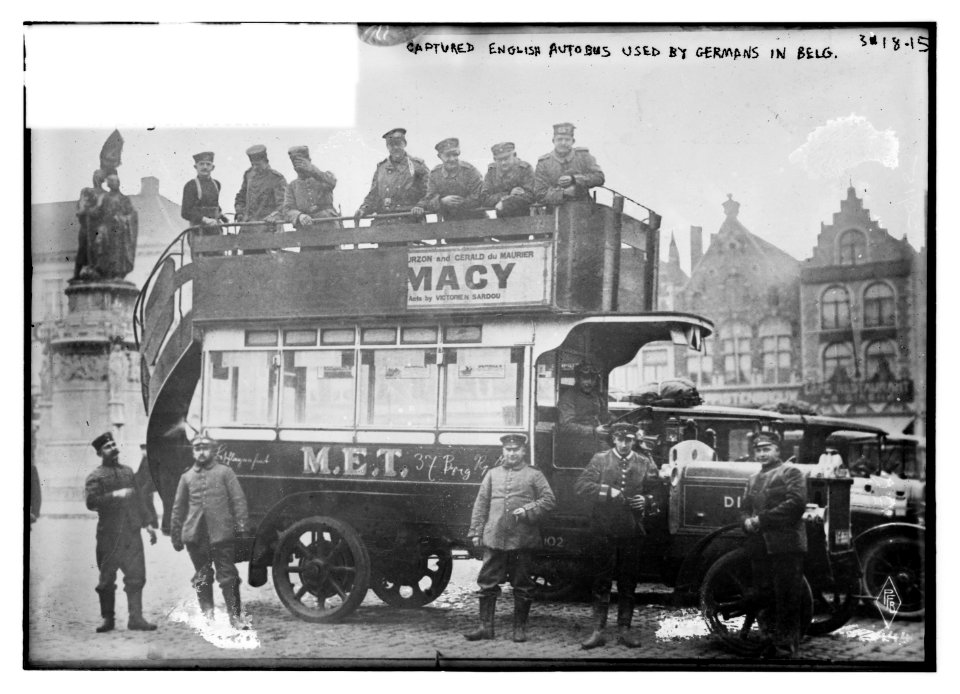 Captured English autobus used by Germans in Belg. (i.e., Belgium) LCCN2014697333