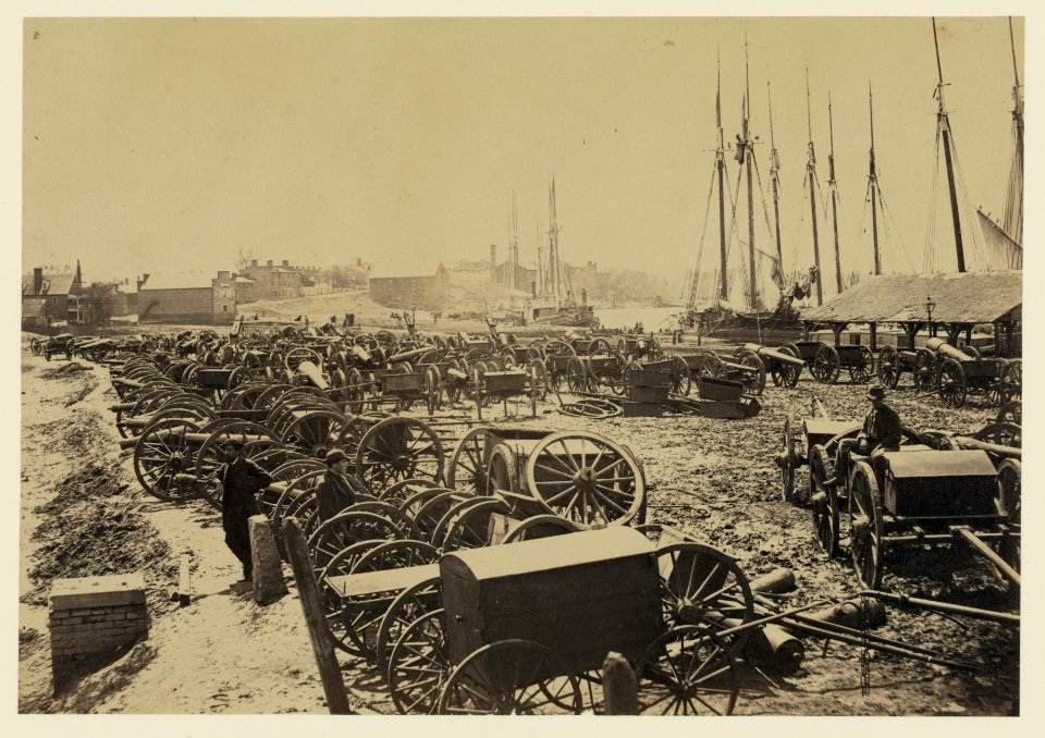 Captured guns at Richmond ready for transportation to Washington, May, 1865 LCCN2006681114