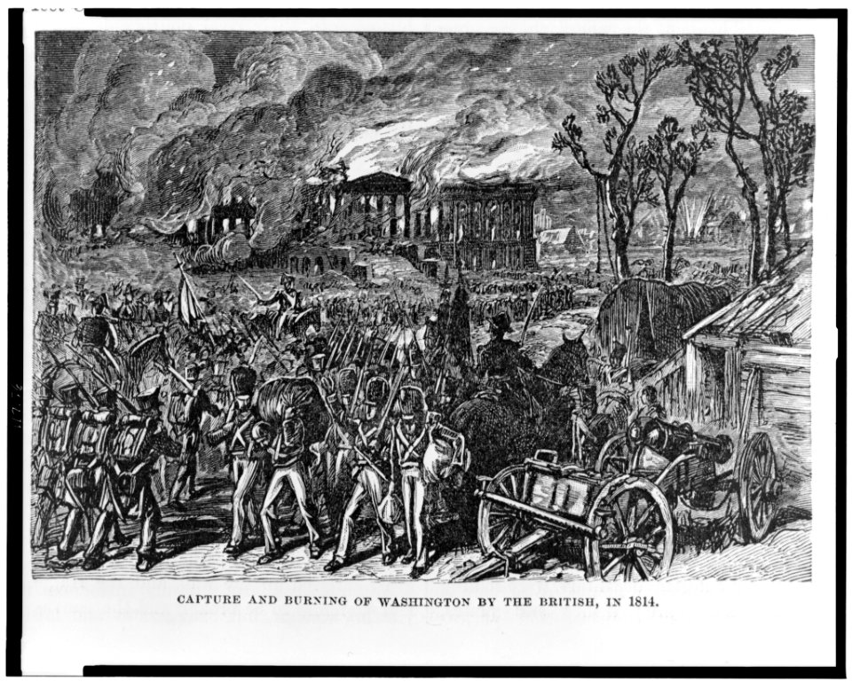Capture and burning of Washington by the British, in 1814 LCCN96519729