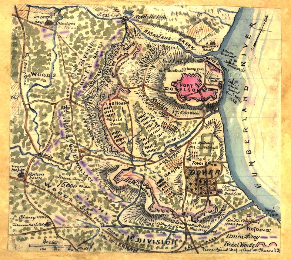 Capture of Fort Donelson map