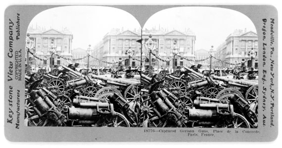 Captured German guns, Place de la Concorde, Paris, France