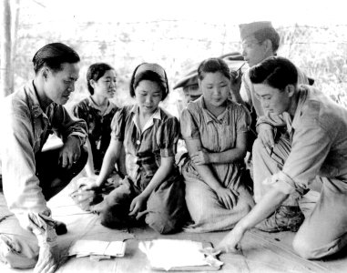 Captured comfort women in Myitkyina on August 14 in 1944