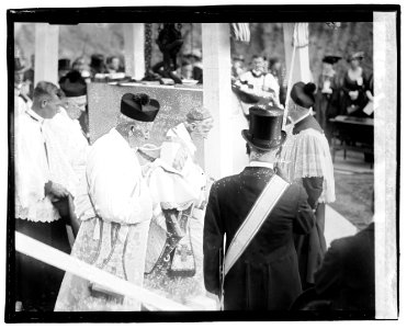 Cardinal Gibbons at cornerstone laying at shrine of the Immaculate Conception LCCN2016828720