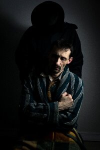 Adult darkness portrait