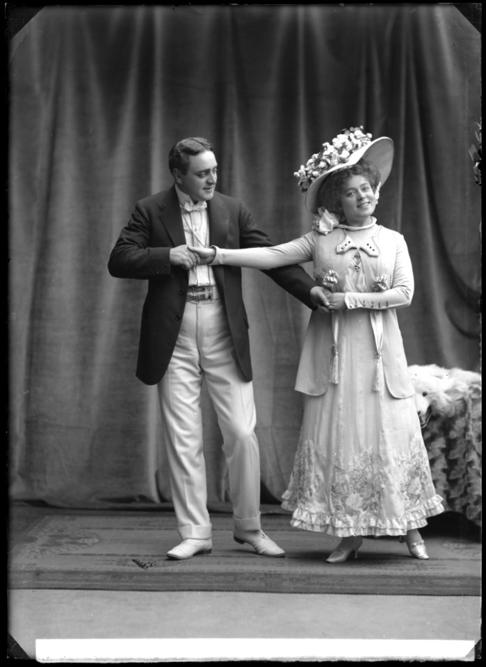 Carl Barcklind and Emma Meissner in Dollarprinsessan at Oscarsteatern 1908 - SMV - NM021