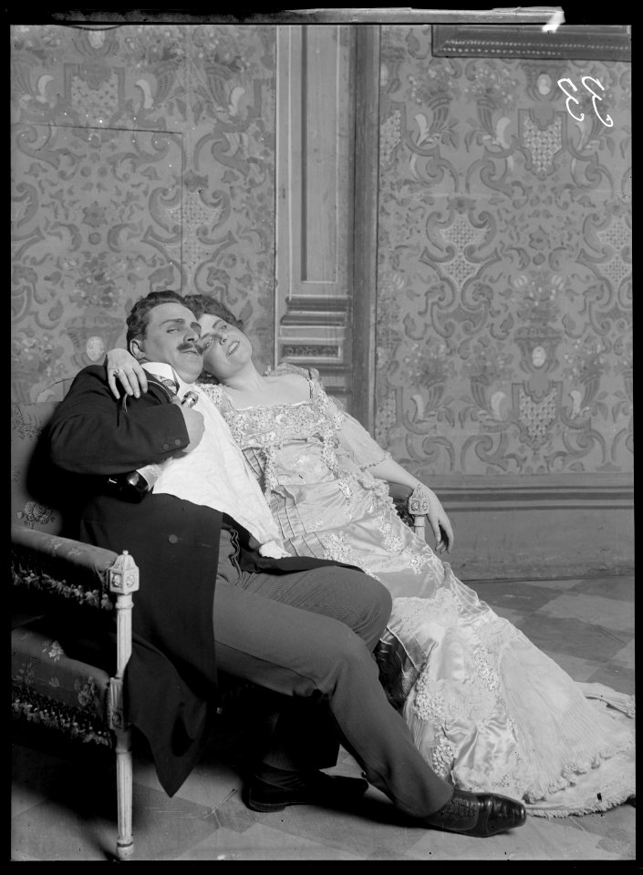 Carl Barcklind and Olga Andersson in Luttie at Södra teatern 1904 - SMV - NB031