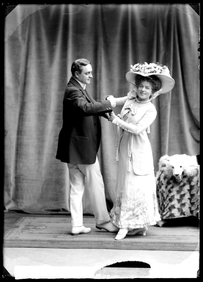 Carl Barcklind and Emma Meissner in Dollarprinsessan at Oscarsteatern 1908 - SMV - NB005
