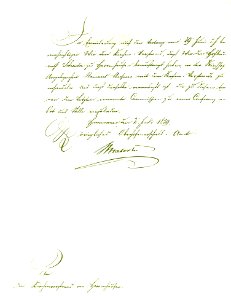 Carl Ernst von Malortie Oberhofmarschallamt Brief an den Kirchenvorstand von Herrenhausen Hofbaurat Georg Heinrich Schuster Herrenhäuser Friedhof 2. Juli 1859 photo