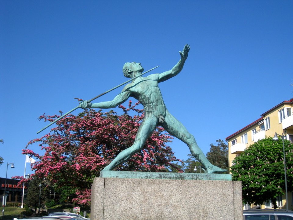 Carl Fagerberg, Spjutkastaren (1939) i brons, Sundbyberg, 2018h