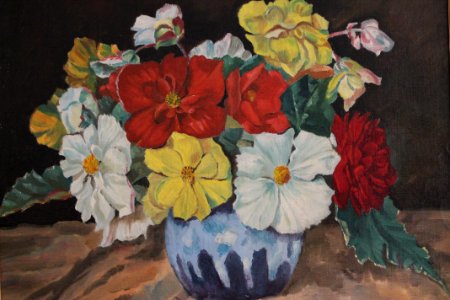 Carl Dehner Blumen mit Vase