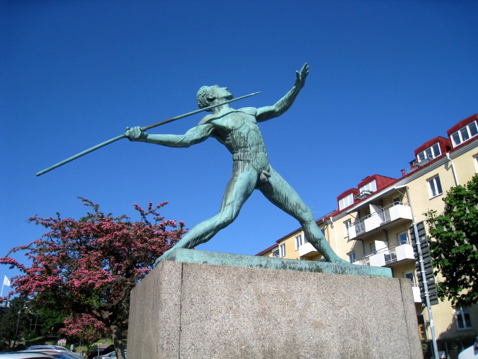 Carl Fagerberg, Spjutkastaren (1939) i brons, Sundbyberg, 2018a