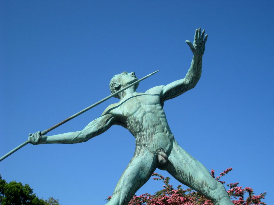 Carl Fagerberg, Spjutkastaren (1939) i brons, Sundbyberg, 2018i