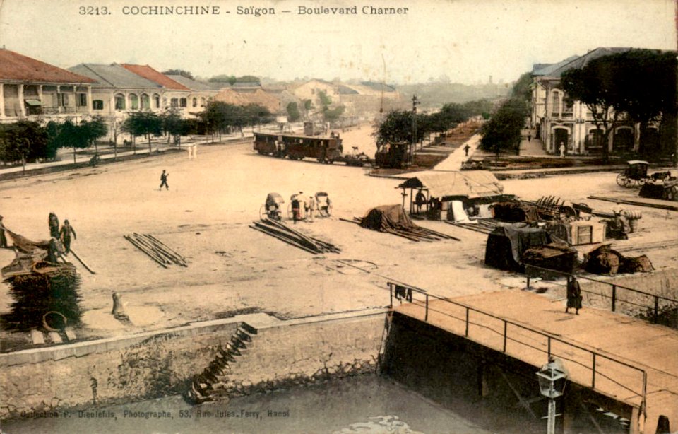 Cochinchine (Vietnam) - Saigon - Boulevard Charner - Train Decauville - Editeur Dieulefils
