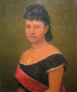 Princess Miriam Likelike, a posthumous potrait by William Cogswell.Bishop Museum