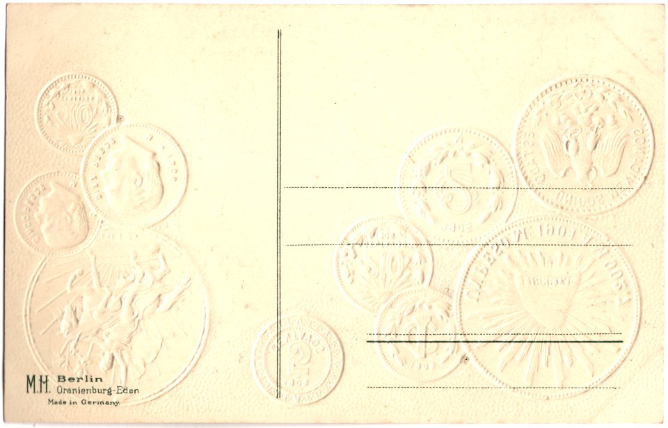 Coin postcard Mexico (rev)