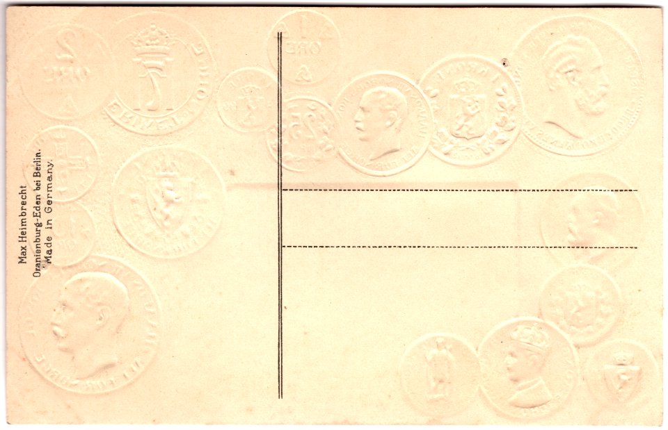 Coin postcard Norway (rev)